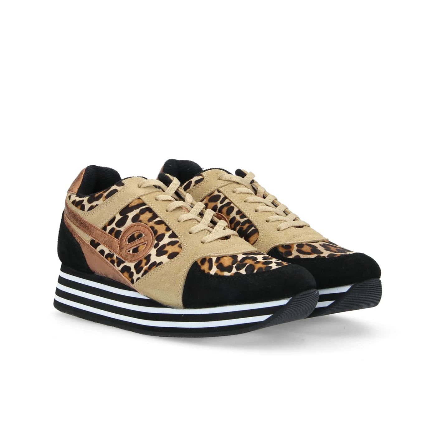 PARKO JOGGER W  -  LEO/SUEDE  - LEOPARDATO/NERO